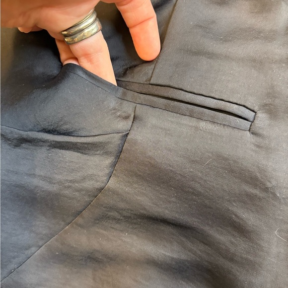 RACHEL Rachel Roy Black High Waist Satiny Dress Shorts Pockets women's size XS - Picture 10 of 13